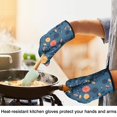 thumbnail image 4 of Cute Oven Mitts,Pioneer Flower Floral Print Pattern Oven Mitt 2-Pack Set,Kitchen Gloves for Oven,Heat Resistant Oven Mitts 7.7"x12", 4 of 7
