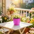 thumbnail image 5 of Colorful Metal Flower Pots, 5.12 Inch Small Iron Buckets for Succulents, Rustproof Decorative Containers for Balcony Deck Railing, Party Favors Organizing, 5 of 6