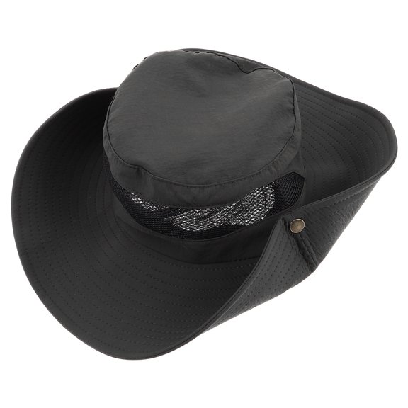 Amosfun UV Dark Grey Mesh Bucket Hat for Outdoor Hiking, Fishing, Camping and Travel Activities