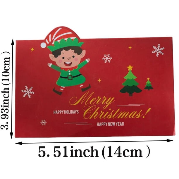 Tarjetas de Feliz Navidad de 10 piezas, tarjetas de felicitación, tarjetas de invitación, tarjetas de regalo de agradecimiento de Año Nuevo, tarjetas postales con sobre