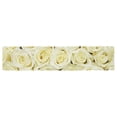 thumbnail image 2 of MKHERT White Roses Table Runner for Office Kitchen Dining Wedding Party Home Decor 14x72 inch, 2 of 3