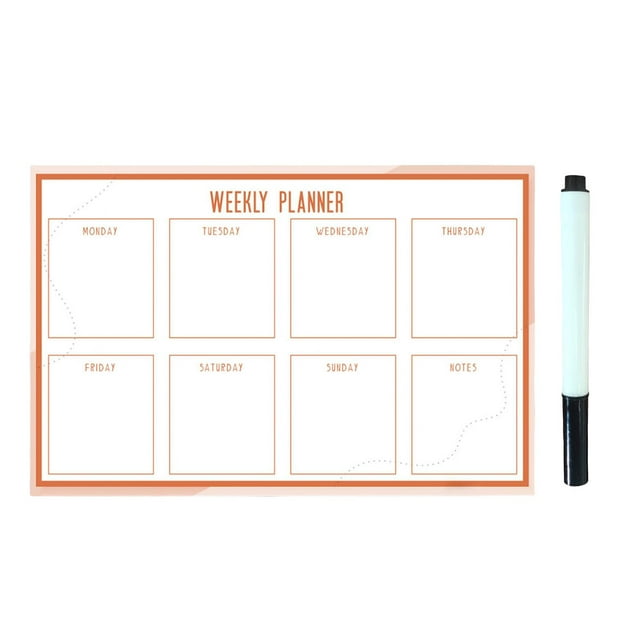 jinwen 1 Set Dry Erase Calendar Whiteboard Reminder Daily Notes Weekly Calendar Massage