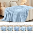 thumbnail image 5 of Superior Alaska Diamond Fleece Blanket 66" x 90", Lightweight Soft Bed Blankets, Twin Size, Light Blue, 5 of 9