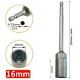 thumbnail image 1 of 1Pc 150Mm Hexagon Nut Driver Drill Bit Adapter Socket Wrench Extension Sleeve 16Mm, 1 of 8