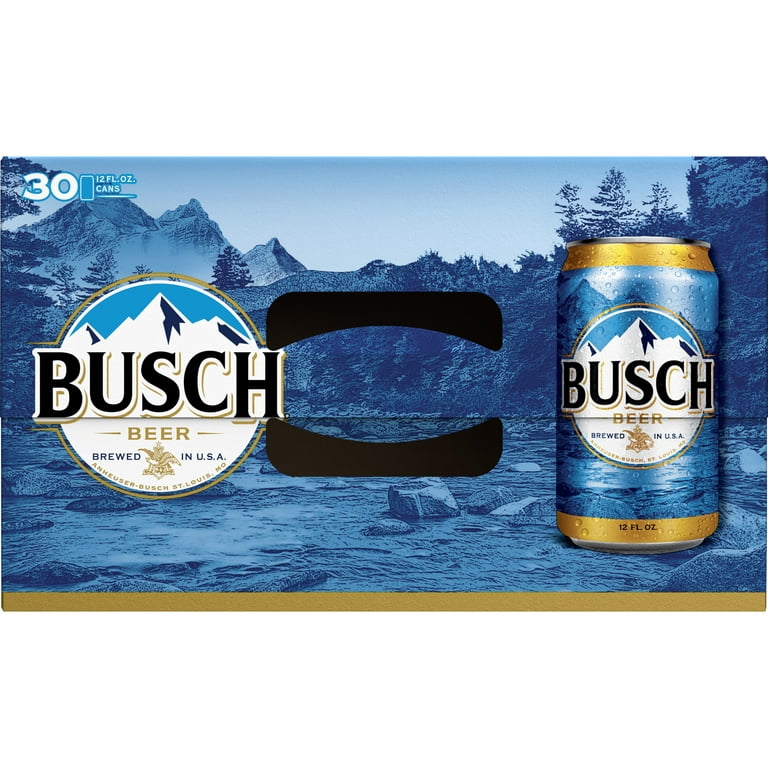 Busch Domestic Beer 30 Pack 12 fl oz Aluminum Cans 4.3% ABV 