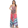 thumbnail image 5 of Sakkas Lizi Womens Maxi High-low Halter Handkerchief Long Dress Beach Party - UM232-Multi - One Size, 5 of 5