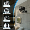 thumbnail image 4 of Matthews Fan Company LL-BK Laura 16" Matte Black Wall Mount Fan with 3 Blades, Handheld Remote Included, Indoor/Outdoor Damp Rated, 4 of 6