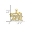 thumbnail image 2 of 15.9mm 10k Baseball Mom Charm Pendant Necklace for Women - .5 Grams, 2 of 2
