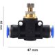 thumbnail image 2 of Conector rápido neumático, válvula restrictora de válvula de mariposa, accesorios de codo neumáticos, rosca macho de 6 mm Empuje para insertar juntas neumáticas Conector Accesorios rápidos, 2 of 4