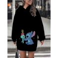 thumbnail image 1 of Sudadera con capucha de Disney Stitch para mujer, vestido de suéter informal de calle, moda de viento Simple, regalo de cumpleaños, Top nuevo, 1 of 4