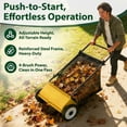thumbnail image 3 of AIKKYS 21" Push Lawn Sweeper with Height Adjustment & 4 Fast Spinning Brushes,3.5 Cu. Ft. Leaf & Grass Collector for Grass Clippings,Leaves & Debris,Yellow&Black, 3 of 7