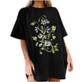 thumbnail image 5 of Drses Wildflowers Shirt for Women Oversized Floral Loose T Shirts Graphic Tees Flower Plant Shirts Womens Tops, 5 of 7