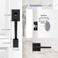 thumbnail image 3 of Front Door Handle Heavy Duty Upgraded Front Door Lock Set Exterior Entry Matte Door Handles (Without Deadbolt), 3 of 9