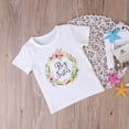 thumbnail image 6 of Douhoow Toddler Baby Girl Sister Matching Clothes Short Sleeve Letter Flower Print Romper T-Shirt, 6 of 8