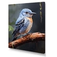 thumbnail image 2 of Designart "Dusk Plummeting Bird" Animals Canvas Wall Art - Traditional Blue Bird Hallway Wall Art Decor, 2 of 6