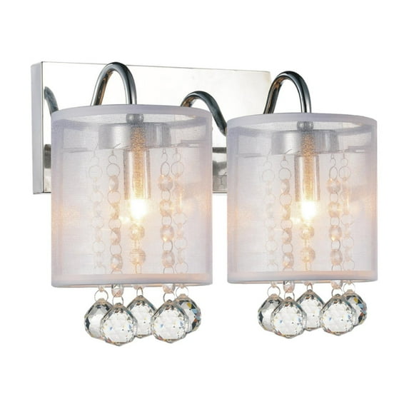 2 Light Vanity Light with Chrome finish