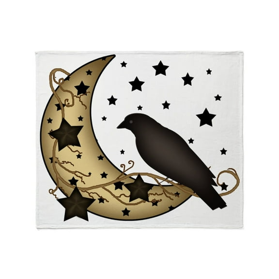 CafePress - Crow On The Moon Throw Blanket - Soft Fleece Throw Blanket, 50"x60" for All Ages