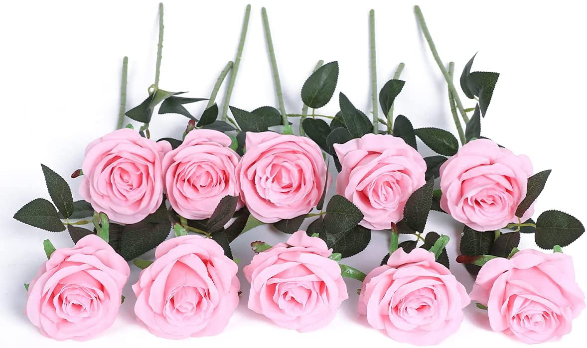 10Pcs Artificial Rose Bouquet Silk Fake Flowers Wedding Party Home Decoration 