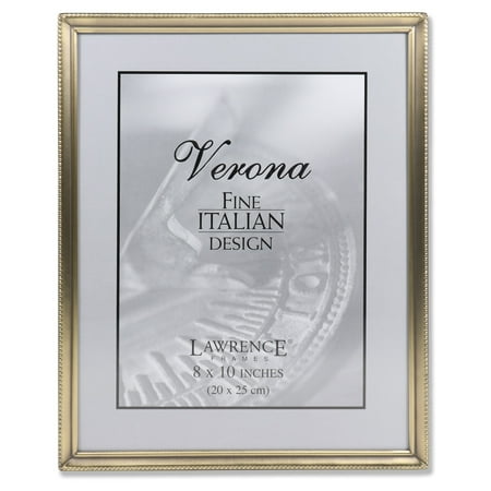 Bold Border Photo Frame - Antique Brass 8x10 Picture Frame - Bead Border Design