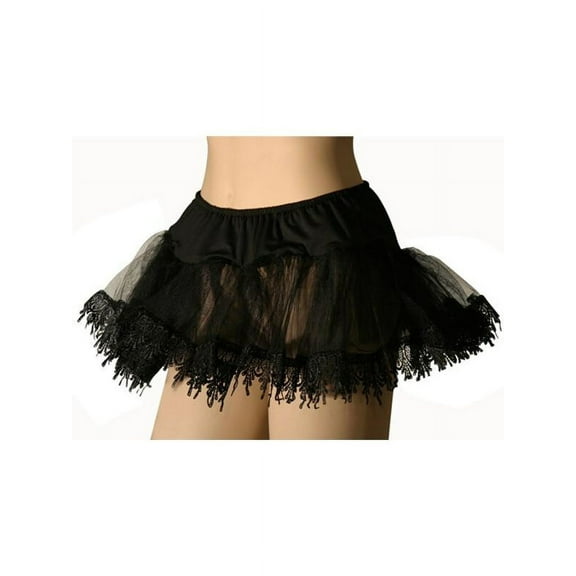 Adult Black Teardrop Lace Petticoat