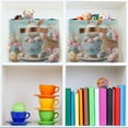 thumbnail image 6 of Bunny and Easter Teacup Foldable Storage Basket,Canvas Fabric Foldable Storage Bins with Handles Open Home Storage Bins Boxes for Toy Book Shelf Closet Baskets, 6 of 8