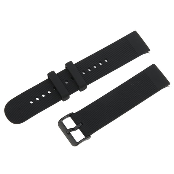 Riousery Adjustable Silicone Watch Strap for Amazfit GTS 3 / GTS 3 PRO, Breathable Smartwatch Replacement Watchband, Black (7.87 inches / 20 cm)