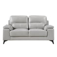 thumbnail image 2 of Lexicon Mischa Leather Match Loveseat in Silver Gray, 2 of 8