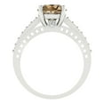 thumbnail image 4 of 2.21ct round cut champagne Zircon 14k white gold Bridal Wedding Engagement Promise Anniversary Ring for Women size 10.5, 4 of 7