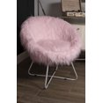 Faux Fur Papasan Chair With White Legs - Kids Bedroom Moon Chair ...