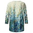 thumbnail image 3 of TIMIFIS Hauts pour Femmes Manches 3/4 Décontractés Coupe Ample Tuniques Col Rond T-shirt Automne, 3 of 4