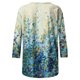 thumbnail image 3 of ICHUANYI Clearance Fashion Woman Round Neck 3/4Sleeve T-Shirt Printing Blouse Tops Sweatshirt(Blue, L) ICHUANYI WER2023080711564, 3 of 4