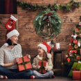 thumbnail image 2 of Christmas Decoration Bell Wreath Artificial Plant Rattan Circle Wall Simulation Door Hanging Wreath For Home Christmas Props, 2 of 2