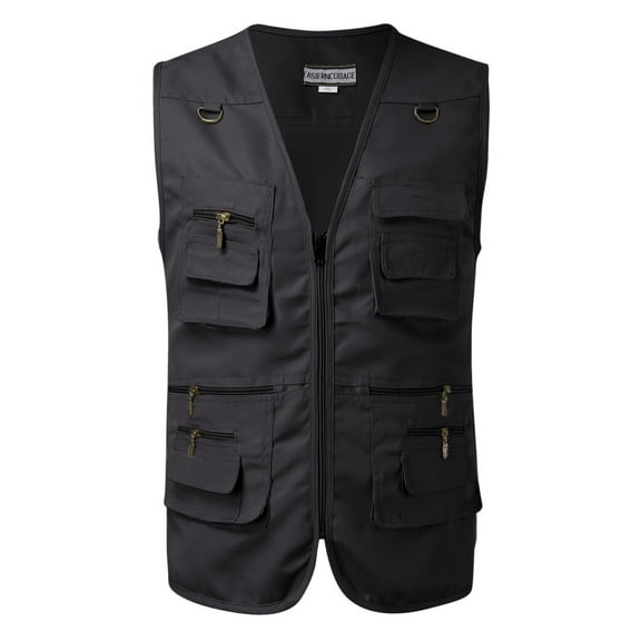 Bcfgryg Mens Outdoor Vest Fishing Gear Vest Mountaineering Photography Mens Multi Pocket Vest Vest for Men