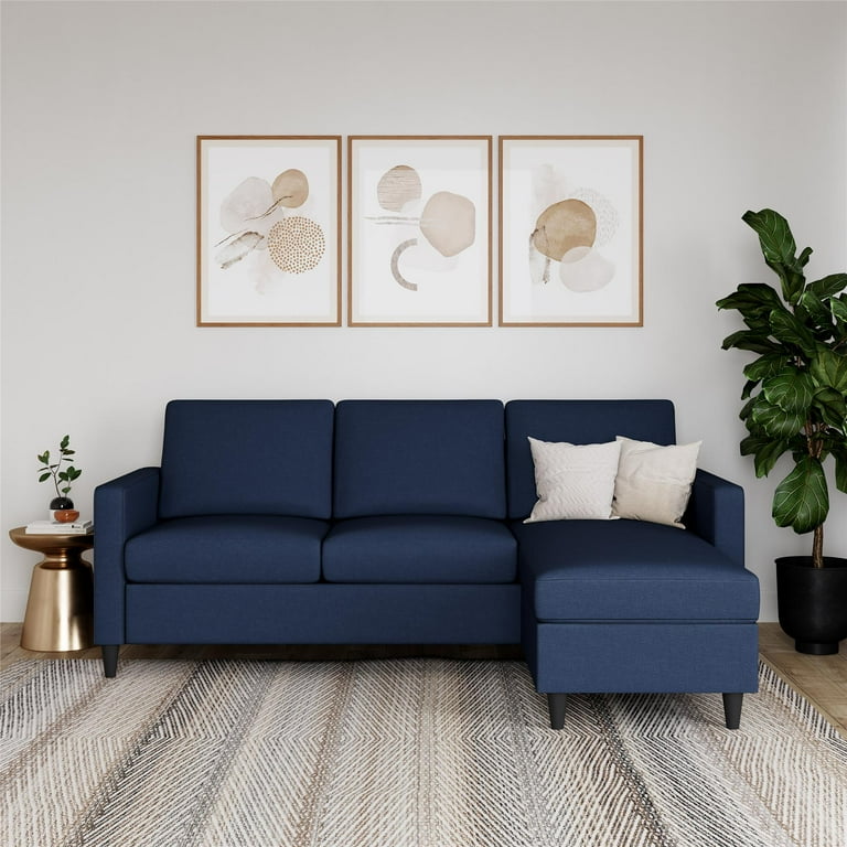 Blue Linen Sectional Sofa Matttroy