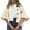 Beige, variant on Womens Oversized Cropped Trench Coats Single Breasted 3/4 Sleeve Casual Button up Jackets