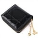 thumbnail image 2 of Monedero para Mujer Tarjetero pequeño con Cremallera Corta Embrague a Cuadros de Charol Tarjetero, Negro, 2 of 5