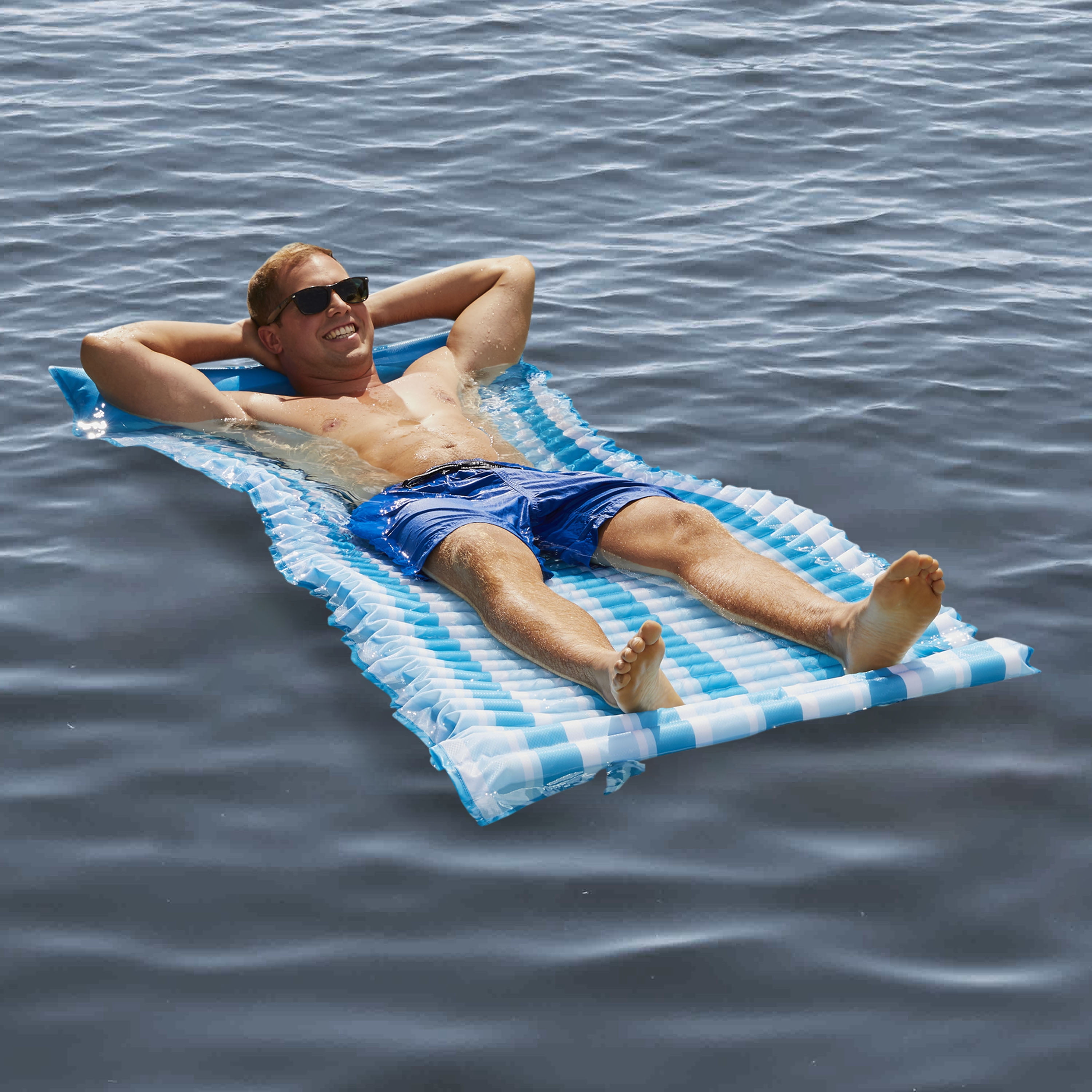 Ozark Trail Ultra Deluxe Inflatable Lounge Chair Lake Pool River Float Raft 