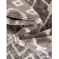 thumbnail image 4 of Unique Loom Bohemian Trellis Collection Area Rug - Gypsy (5' 3" Round Stone Gray/Ivory), 4 of 7