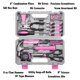 thumbnail image 2 of Juego de herramientas CARTMAN, kit general de mano para el hogar con caja de herramientas, color rosa, 2 of 7