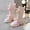 Pink, variant on Girls Mid-Calf Boots, Side Zipper Lace-up Soft Sole Non-Slip Winter Riding Boots Pink Size 11 Little Kids