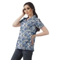 thumbnail image 3 of Moomaya Womens Wrap Style Shirt Tunic Cotton Casual Button Down Classic Collar Top, 3 of 6