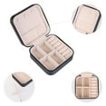 thumbnail image 3 of Unique Bargains Travel Jewelry Box Portable PU Leather Jewelry Case Birthday Gifts Black, 3 of 8