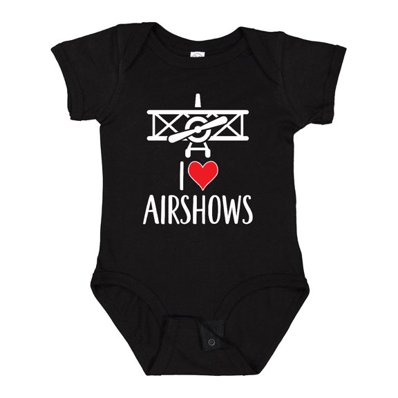 Inktastic I Love Airshows Boys or Girls Baby Bodysuit