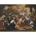 thumbnail image 2 of Luca Giordano 24x19 Black Ornate Framed Double Matted Museum Art Print Titled: The Adoration of the Magi, 2 of 5