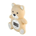 thumbnail image 2 of HubiBaby Baby Bath Thermometer & Digital Room Temperature, 2in1 Kids Bathroom Safety Products with Temperature Warning, Floating Teddy Bear (Khaki), 2 of 7