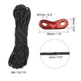 thumbnail image 2 of Unique Bargains Corde de Camping Réfléchissante 19,7 Pieds 4mm Noire Lot de 4 avec Cordons Ajusteurs Lot de 4, 1 Ensemble, 2 of 6
