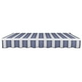 thumbnail image 4 of Awntech 10 Ft Maui Right Motorized Heavy Duty Patio Retractable Awning (120in x 9.25in x 96in), Navy/Gray/White Multi, 4 of 7