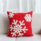 thumbnail image 2 of Fundas de almohada cuadradas suaves con diseño de copo de nieve para el hogar, lona decorativa de algodón con bordado, fundas de cojines de 18x18, fundas de almohada para sofá cama, 2 of 5