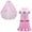 Dress+Cape, variant on HAWEE Girls Princess Peach Costume Cosplay Casual Dress Up Peach Dress