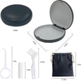 thumbnail image 3 of Retainer Case,Cute Slim Aligner Case Compatible with Invisalign,Retainer Holder with Aligner Remover Tool, Chew & Brush,Rope Bag (Black Shell Gray Inside), 3 of 6